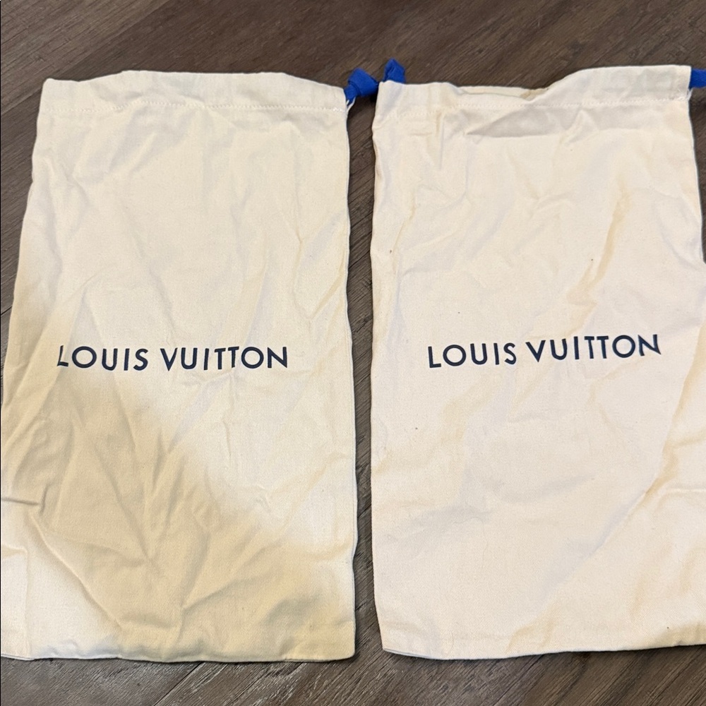 Pair of louis vuitton dust bags